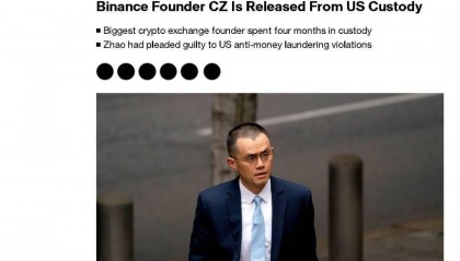 “币安”创始人赵长鹏已出狱，加密货币市场将有何波动？