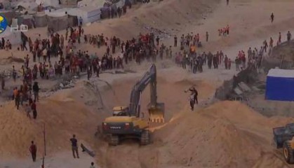 加沙多地遭以军强力袭击，以方发言人：拍到哈马斯假装寻遗体过程