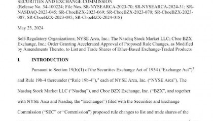 以太坊现货ETF要来了！美国SEC批准交易规则变更