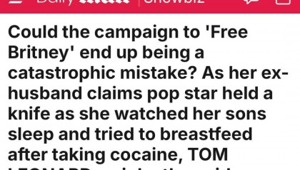 布兰妮危险驾驶画面曝光！外媒：“解救布兰妮”会变成灾难性错误？