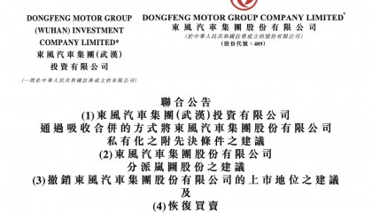 岚图将登陆港股,东风集团同步退市