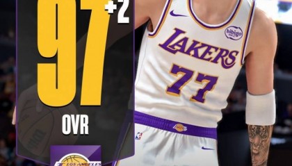 NBA2K能力更新：东契奇+2当前值97 文班亚马库里均达95